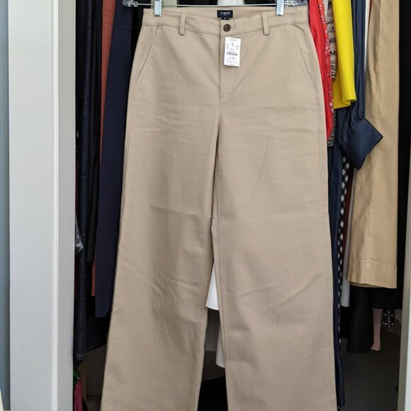 J. Crew Factory wide leg chino pant, NWT! - Picture 2 of 4
